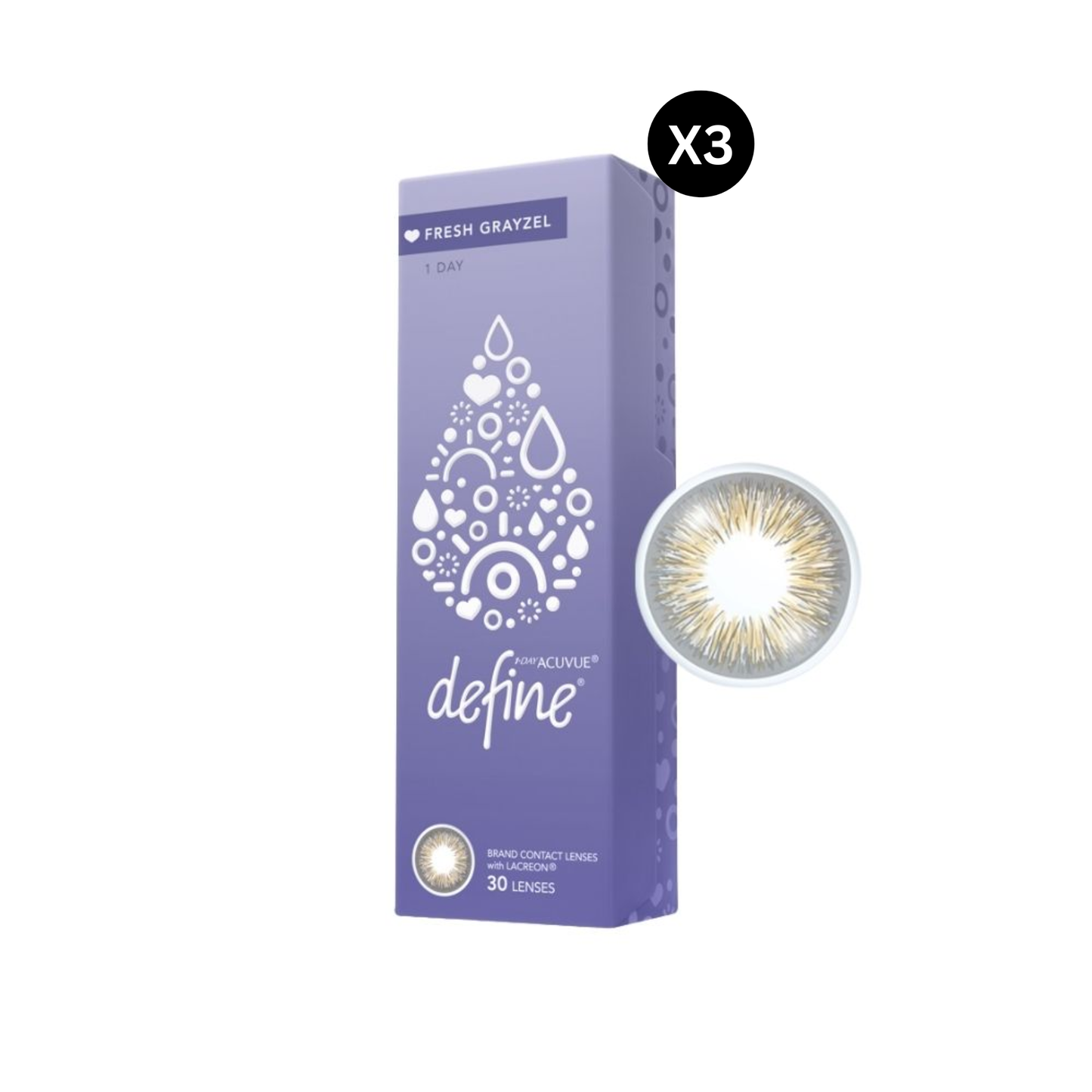 1-Day Acuvue Define Fresh - Daily Colored Lenses (30 Pack)