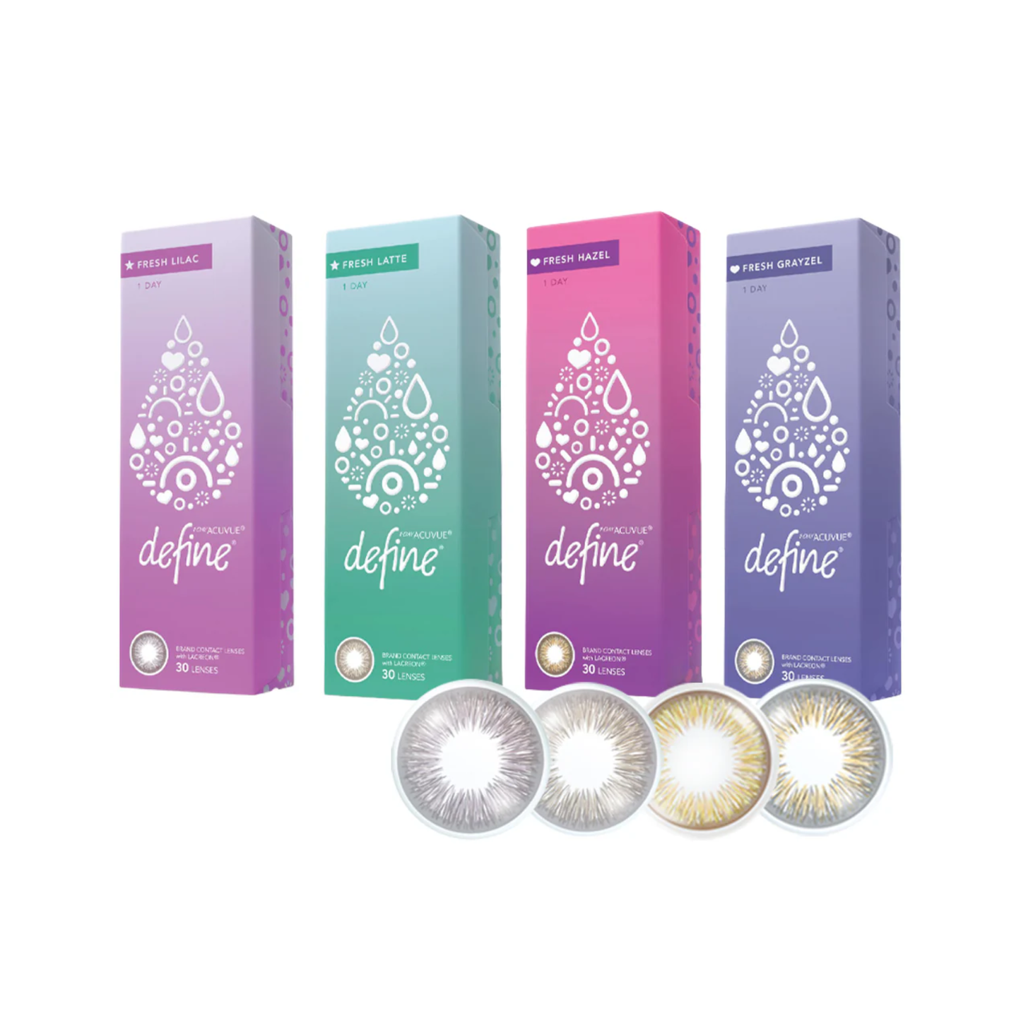 1-Day Acuvue Define Fresh - Daily Colored Lenses (30 Pack)
