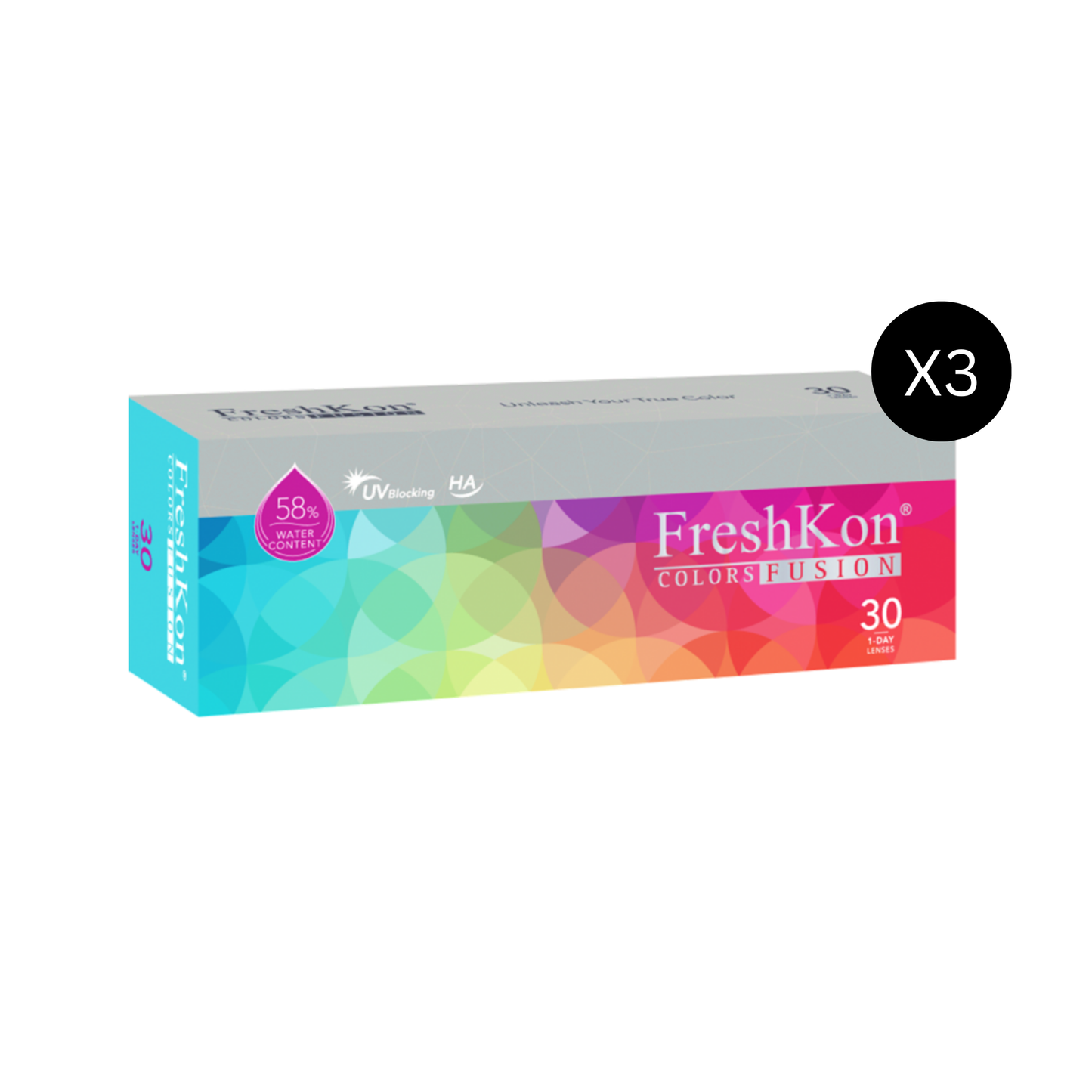 FreshKon Colors Fusion 1-Day - Daily Colored Lenses (30 Pack)